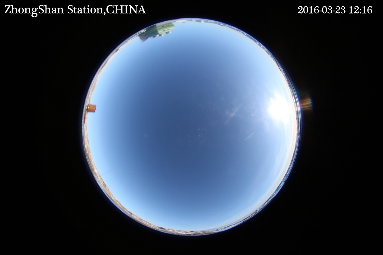 中国南极中山站天空鱼眼图